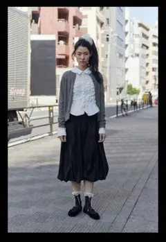 ZARA ドット柄バルーンミディ丈スカート