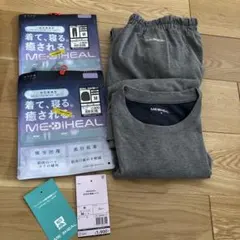 ワークマンMediheal グレー ルームウェア Mサイズ　上下セット