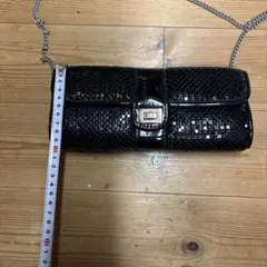 黒 スパンコール クラッチバッグ
