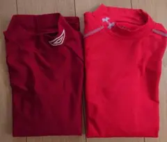 Under Armour 、アンブロ　レッド 長袖 セット