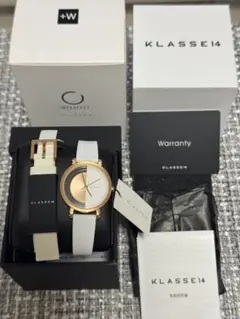 未使用✨現行モデル【KLASSE 14】クラスフォーティーン 白腕時計 箱 