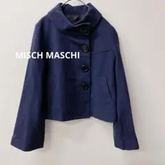 MISCH MASCH ネイビー ノーカラージャケット 38 美品
