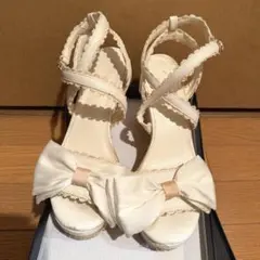 LIZ LISA リズリサ　リボンサンダル　ホワイト　Mサイズのサムネイル