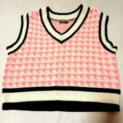 SUREVE　ハウンドトゥース　ニット　ベスト
