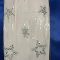 スター柄ラインストーン付き薄手シアータイツ ホワイト