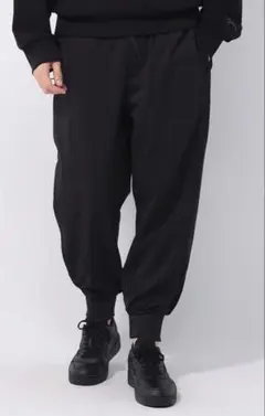 サルエル パンツ スウェット 黒 ブラック スキニー ストレッチ 検