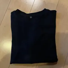 【UNIQLO】ソフトニットフリースクルーネックT（ブラック 長袖L）