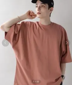 レイジブルー　美品　スムースコットンドルマンスリーブ　ビッグTシャツ　オレンジのサムネイル