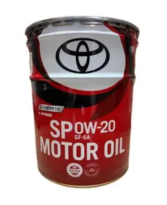 トヨタ SP0W-20 合成油 エンジンオイル 4L使用済み - メルカリ