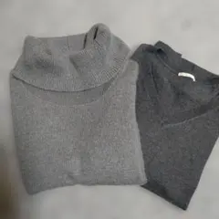 グレー ニット セーター 2点セット