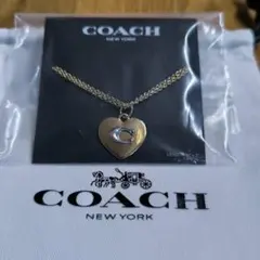 COACH ペンダントロゴ ハート ネックレス