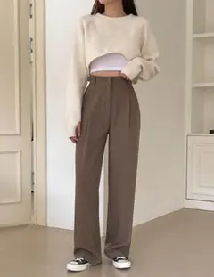 販売数1位スラックス♥レビュー100%満足!丈別ワイドスラックス