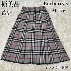 極美品 希少 バーバリー ノバチェック プリーツスカート ヴィンテージ Mサイズ