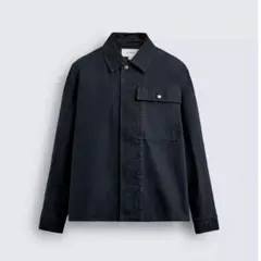 【定価15990円】キャンバス ポケット シャツジャケット ネイビー