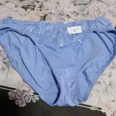 ライトブルー Mサイズ 花柄刺繍レースショーツ新品