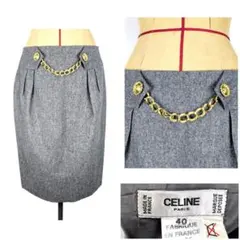超希少✨美品 CELINE 金ボタンケーブルニットベスト トリオンフ