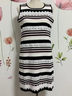 ◆ギャラリービスコンティ3 ニットチュニック ノースリーブ レース