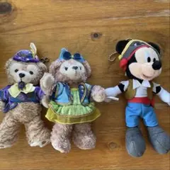 ミッキー、シェリーメイ、ダッフィ　ぬいぐるみ
