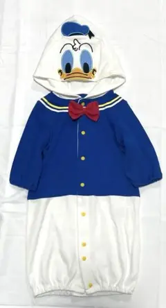 ドナルドダック フード付きツーウェイ 長袖 コンビドレス