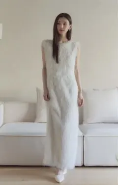 cygne シーニュ フェザーペアワンピース white - メルカリ