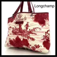 希少✨Longchamp トートバッグ イラスト キャンバス A4 大容量