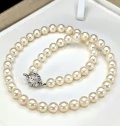 C070306) あこやパール 真珠 Silver留め具 ネックレス - メルカリ