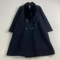 美品　ロングコート　高級　ミンク　カシミヤ100%　チェスターコート　ダブル