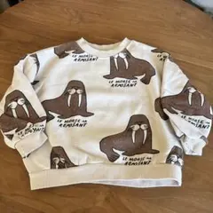 ZARA セイウチ？プリント トレーナー スウェット 100