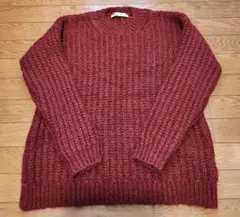 13／【ZARA】バーガンディ／ニットセーター／サイズ不明