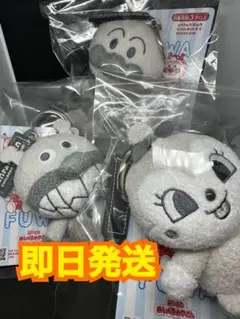 アンパンマンミュージアム FUWA FUWA ぬいぐるみ 3個セット モノトーン