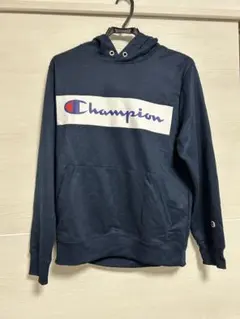 Champion ネイビー フード付きパーカー M