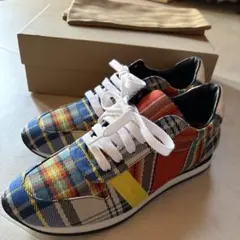 超美品✨BURBERRY バーバリー タータンチェック柄 スニーカー 38.5のサムネイル