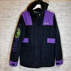 【adidas 美品】防寒中綿 グラフィック フーディ パデット ジャケット