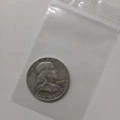 1958年 フランクリン・ハーフダラー2枚 / 1964年ケネディ・ハーフダラー Yahoo!オークション - フランクリンハーフダラー銀貨2枚(1958年 1962年