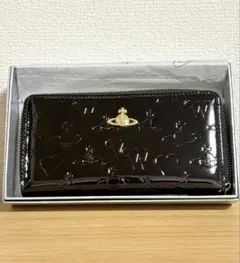 Vivienne Westwood エナメル ブラック 長財布