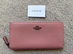 COACH コーチ ラウンドファスナー 長財布 ピンク 57713のサムネイル