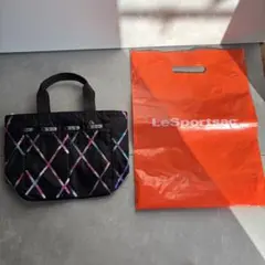 LeSportsac レスポートサック スパンコール ミニトートバッグ 黒
