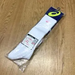 asics アシックス ホワイト ハイソックス ワンポイント スポーツ 26cm