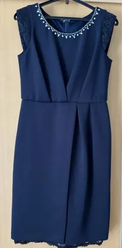 Bo. Dre 結婚式　ドレス　ワンピース　9号　ネイビー