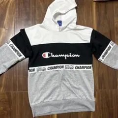 Champion パーカー グレー ブラック　160