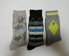 ⑧新品未使用 マンシングゴルフ メンズ靴下3足セット 25～27