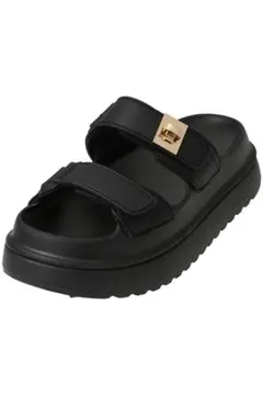 【限定値下げ】STEVE MADDEN サンダル ブラック ゴールド金具のサムネイル