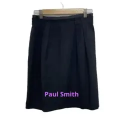 Paul Smith 黒 ひざ丈スカート プリーツ e3