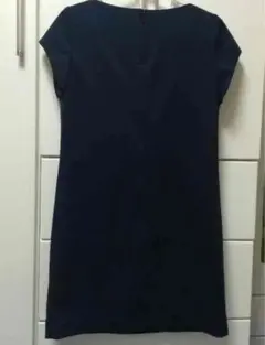値下げ♡ ワンピ　重ね着OK 着心地がいい♡きれいめワンピース 紺色