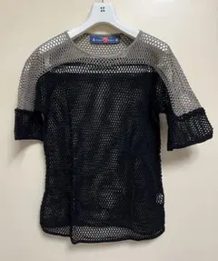 メッシュ 長袖カットソー