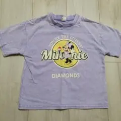 *美品☆ミニーマウス Tシャツ サイズ90 薄紫色*