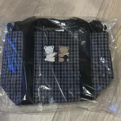 新品未使用　西脇市　ファミリア　ショルダーバッグ　黒系チェック　ふるさと納税