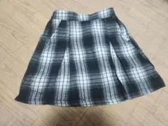 トップバリュー150cmJESSY.L チェック柄フレアスカート