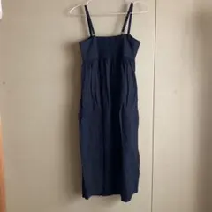 ユニクロ　リネンブレンドギャザーキャミソールワンピース