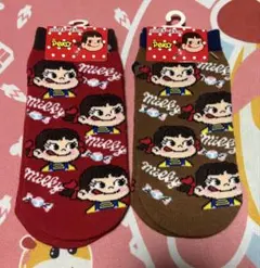 新品　ペコちゃん　靴下　2種セットのサムネイル